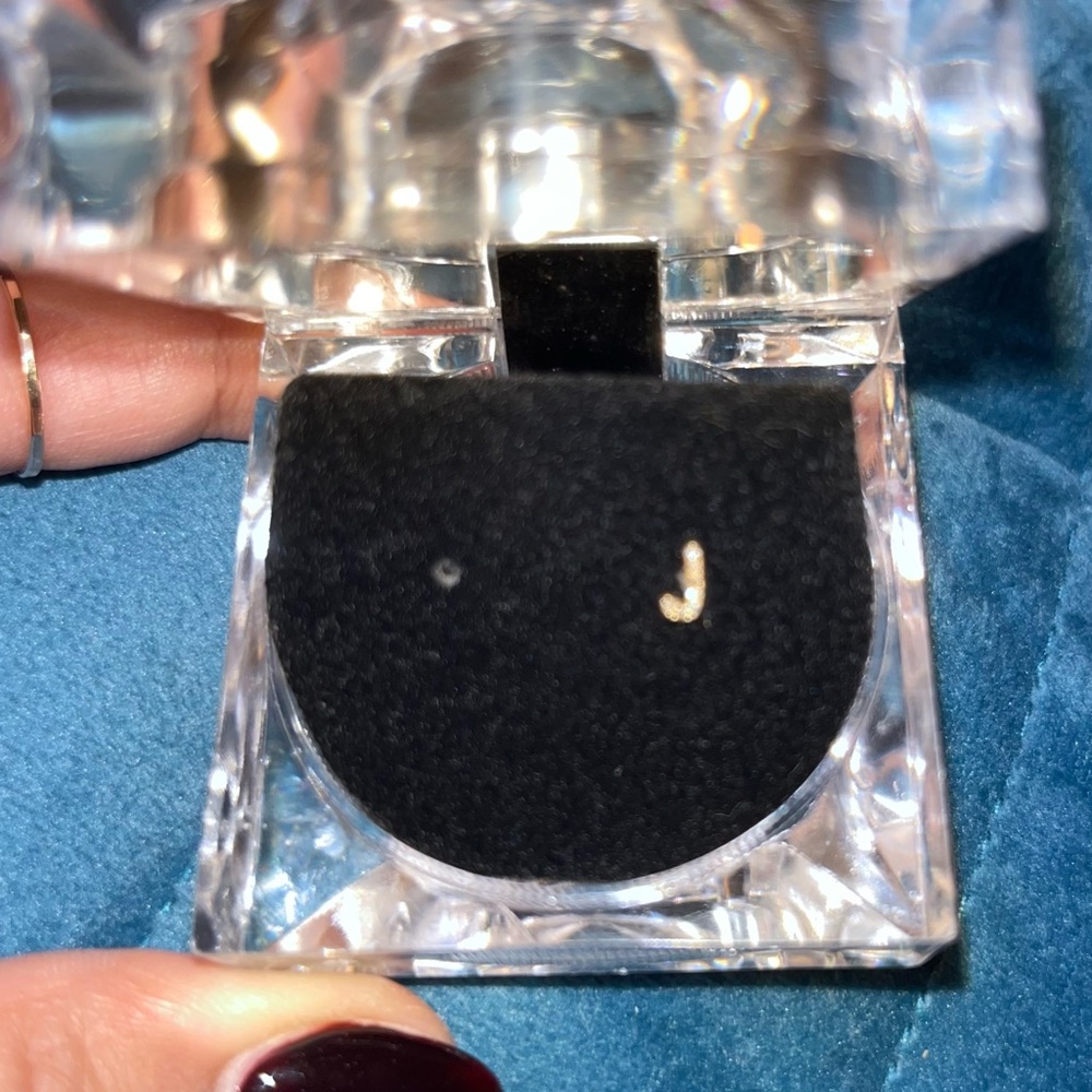 18k Yellow Gold & Pave Diamond J Initial Earring